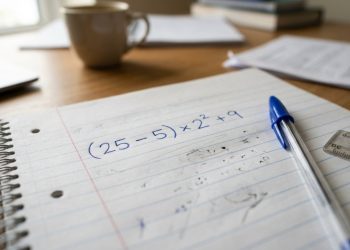O cálculo “(25 – 5) × 2² + 9” está causando pequenos colapsos mentais na internet