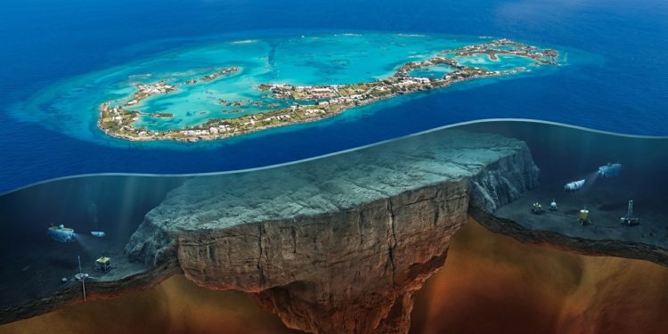 Bermuda aparece sobre camada rochosa profunda no Atlântico