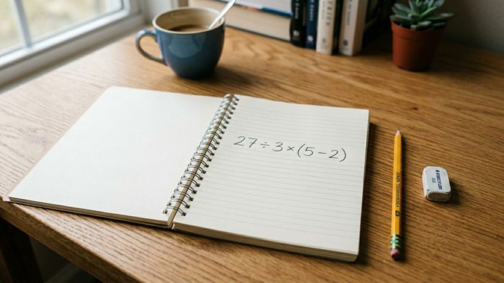Apenas 10% das pessoas conseguem acertar 27 ÷ 3 × (5 – 2) de primeira