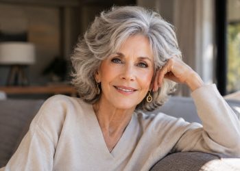Jane Fonda inspira mulheres a assumir os fios brancos (Imagem gerada por inteligência artificia)