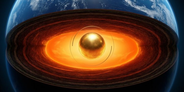Corte da Terra mostra núcleo interno em rotação quase pausada
