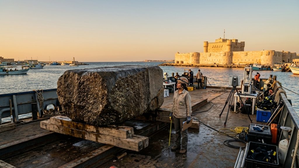 Resgate de blocos do Farol de Alexandria