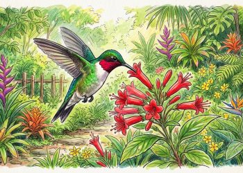 Por que o beija-flor visita um jardim com frequência