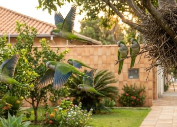 Se você vê papagaios voando perto da sua casa, este pode ser o sinal que o seu jardim está tentando mostrar