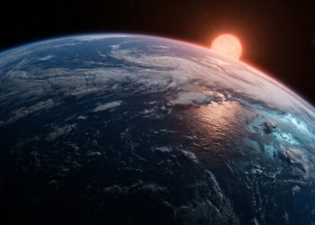 A 100 anos-luz da Terra, este planeta pode ter 30% de sua massa formada por água e nenhum continente visível