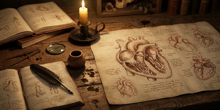Quinhentos anos depois, cientistas finalmente entenderam o mistério do coração desenhado por Leonardo da Vinci