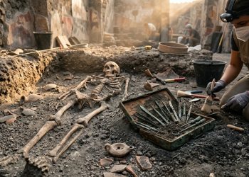 Arqueólogos acreditam ter encontrado um médico romano morto enquanto tentava fugir de Erupção do Vesúvio em 79 d.C.