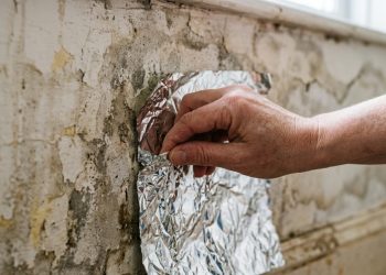 Arquitetos sugerem colocar papel alumínio nas paredes, e esse método simples pode revelar em poucos dias se um ponto úmido é, na verdade, um vazamento