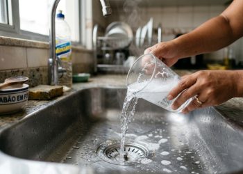 Derrame um copo na pia à noite: os canos entupidos vão te agradecer pela manhã