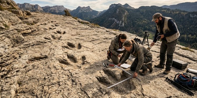Cientistas descobrem na França o mais longo rastro de pegadas de dinossauro já encontrado no mundo