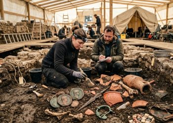 Ao escavarem um simples jardim arqueólogos encontram um acampamento militar romano datado com mais de 2.200 anos de idade