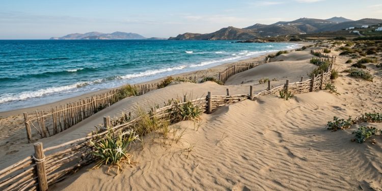 Cientistas criam dunas de areia artificiais na Grécia para tentar proteger o litoral da erosão