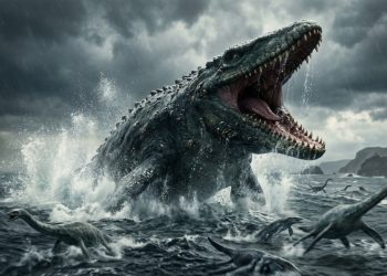 Conheça o “Tiranossauro Rex dos mares”, um predador colossal tão brutal que até outros monstros marinhos pareciam inofensivos perto dele