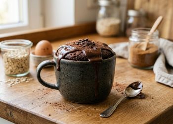 Bolo de chocolate de caneca fit perfeito para matar a vontade de doce sem exagerar