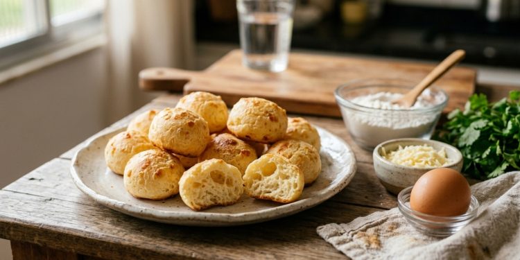 Pão de queijo fit baixo em calorias, fácil de fazer e com poucos ingredientes