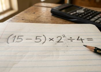 Só quem domina matemática básica consegue acertar (15 – 5) × 2² ÷ 4 sem calculadora