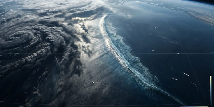 Pela primeira vez, um tsunami gigante é registrado em alta resolução pela NASA