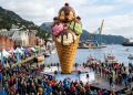 O maior sorvete já produzido parecia uma montanha congelada nas imagens do Guinness