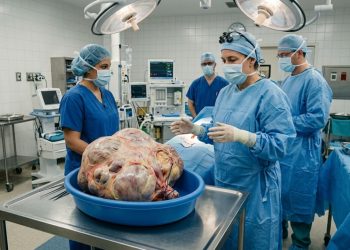 O maior tumor já removido de um ser humano pesava mais que uma criança de 10 anos