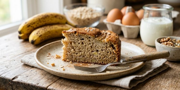 Esse bolo de banana fit fofinho conquista pelo sabor e pela textura leve e rapidez no preparo