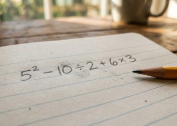 8 a cada 10 brasileiros caem na pegadinha da equação 5² – 10 ÷ 2 + 6 × 3
