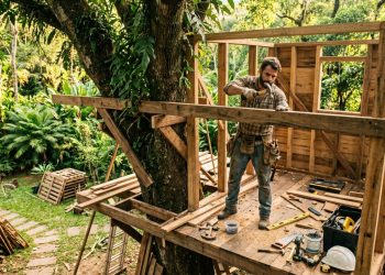 O projeto com paletes que virou uma casa na árvore incrível