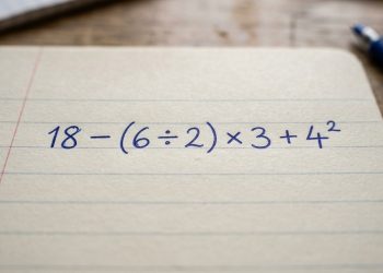 Apenas 1 em cada 10 pessoas consegue resolver corretamente a equação 18 – (6 ÷ 2) x 3 + 4²