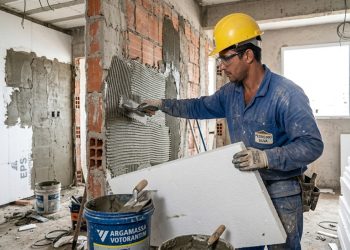 Parede sem reboco? Veja como usar isopor direto no tijolo e deixar um acabamento incrível