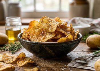 Batata tipo Ruffles feita em casa com poucas batatas começa a substituir salgadinhos industrializados por ficar super crocante e mais econômica