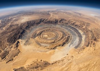 Estrutura de cerca de 50 quilômetros detectada por satélites da NASA em país árabe levanta dúvidas sobre sua origem natural ou humana