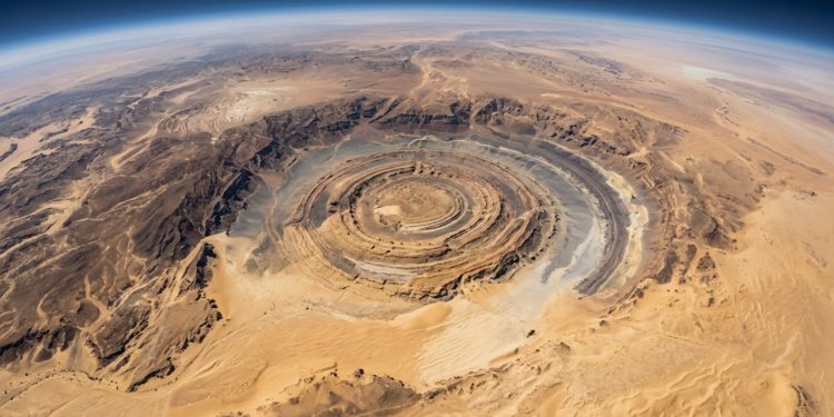 Estrutura de cerca de 50 quilômetros detectada por satélites da NASA em país árabe levanta dúvidas sobre sua origem natural ou humana