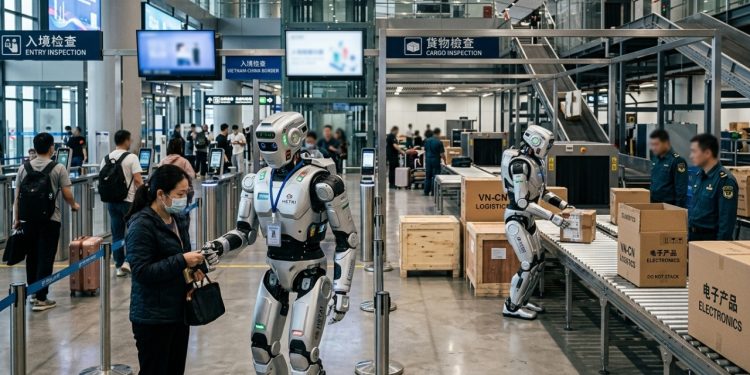A China avança com robôs humanoides na fronteira com o Vietnã e planeja entregar 10.000 unidades até 2027.