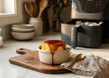 Pudim fácil na air fryer leva poucos ingredientes e não precisa de forno convencional