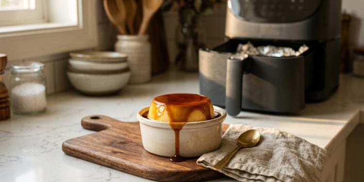 Pudim fácil na air fryer leva poucos ingredientes e não precisa de forno convencional