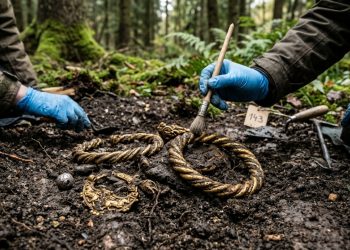 Arqueólogos encontram coleção rara de ouro ligada à elite viking na Dinamarca