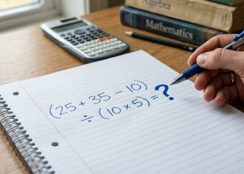 Desafio de matemática: Quanto é (25 + 35 - 10) ÷ (10 x 5)?