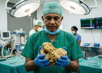 Médicos removem do corpo de um homem no Sri Lanka o maior cálculo renal já registrado