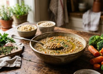 Essa sopa proteica virou favorita por unir sabor, economia e muitos nutrientes