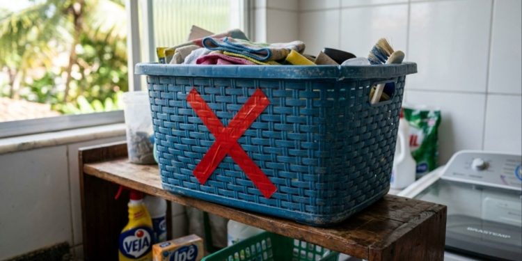 Adeus aos cestos organizadores de plástico: a nova tendência mais sustentável, bonita e prática feita em fio de malha que está bombando em 2026