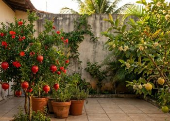 As árvores frutíferas que unem flores perfumadas, sombra fresca e colheitas cheias de vitaminas
