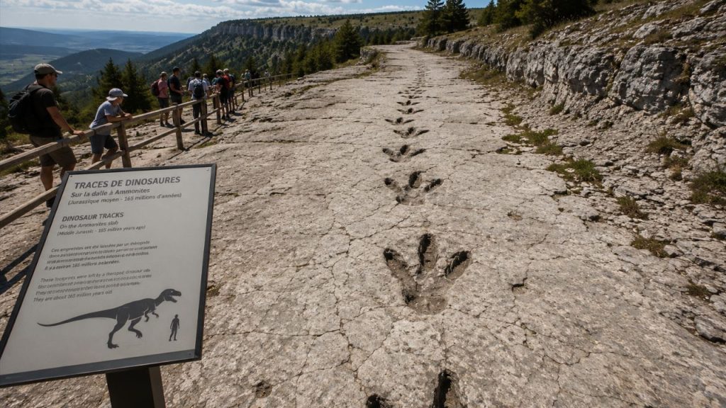Cientistas descobrem na França o mais longo rastro de pegadas de dinossauro já encontrado no mundo