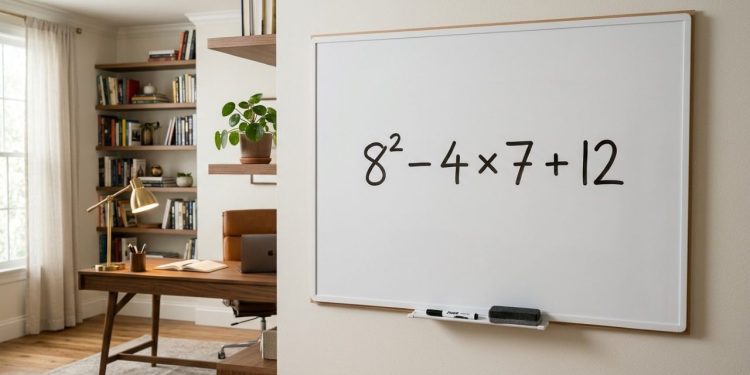 Muita gente erra a equação 8² – 4 × 7 + 12 por excesso de confiança