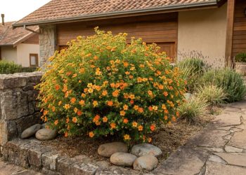 O arbusto de flores alaranjadas que ocupa pouco espaço e resiste ao frio extremo no jardim