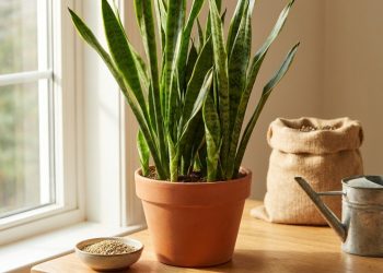O truque que ajuda a língua-de-sogra a crescer saudável sem apodrecer as raízes no vaso