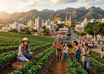 A cidade no interior mineiro que responde por 87,5% do morango do estado e cresceu 86%