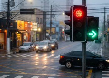 Poucos motoristas sabem por que aparece uma seta verde ao lado da luz vermelha no semáforo