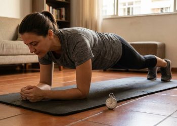 Nem 2 minutos, nem até tremer: o tempo ideal para fazer prancha e fortalecer o abdômen sem forçar a lombar