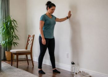 O exercício de parede que pode ajudar quem sente braços fracos e cansados