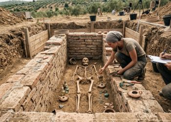 Arqueólogos descobriram um raro túmulo romano intacto, mas a abertura da câmara surpreendeu os pesquisadores de forma inesperada