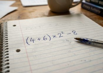 A equação “(4 + 6) × 2² – 8” está confundindo até quem diz gostar de matemática